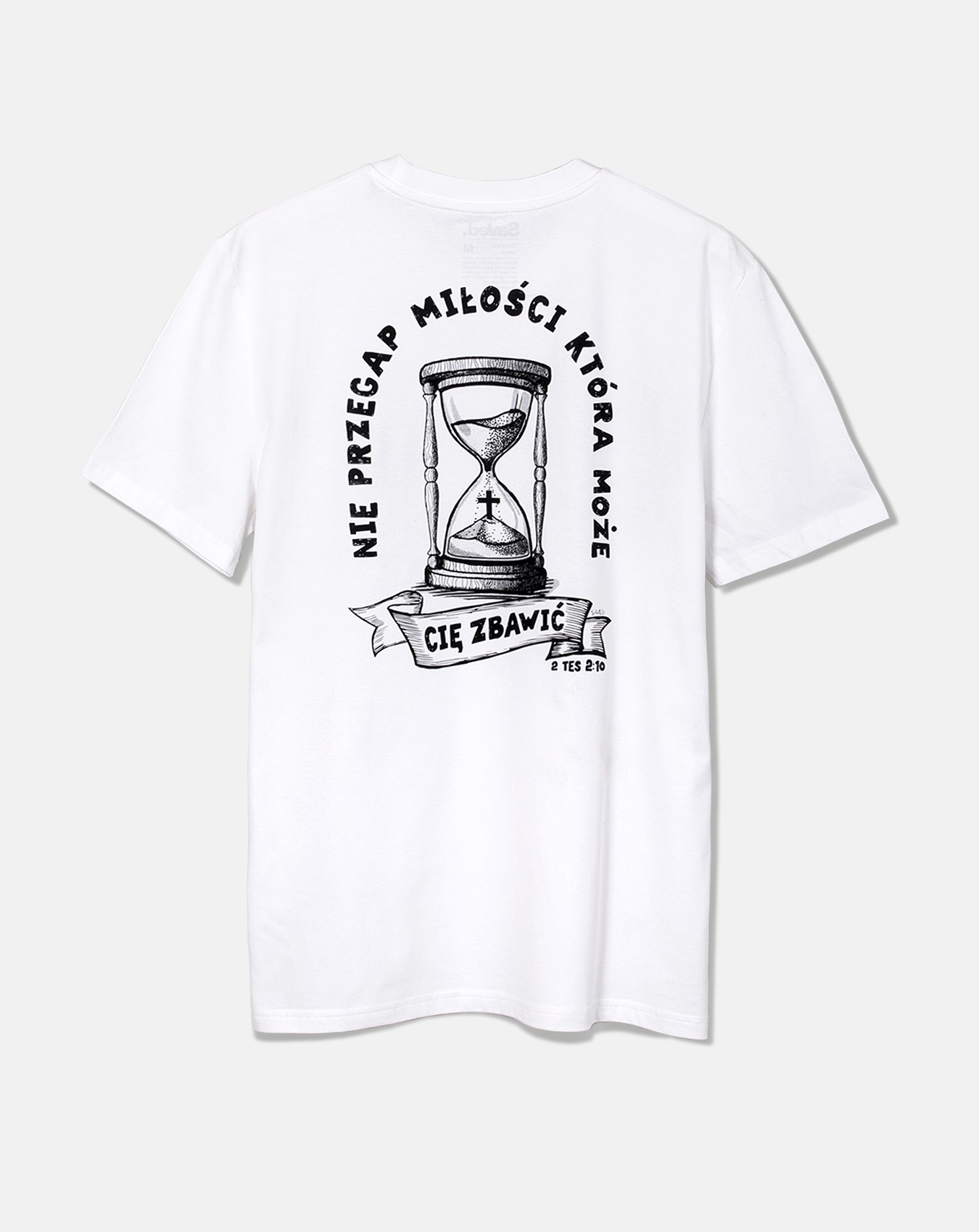 Koszulka chrześcijańska z nadrukiem nie przegap miłości któa może Cię zbawić