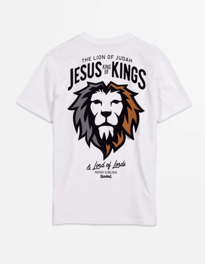 Jesus is King shirt czyli koszulka chrześcijańska męska z grafiką chrześcijańską odzież w 3 kolorach Lew z pokolenia Judy