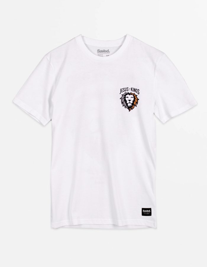 koszulka chrześcijańska dobra jakość Saved Jesus is King of kings, Christian streetwear