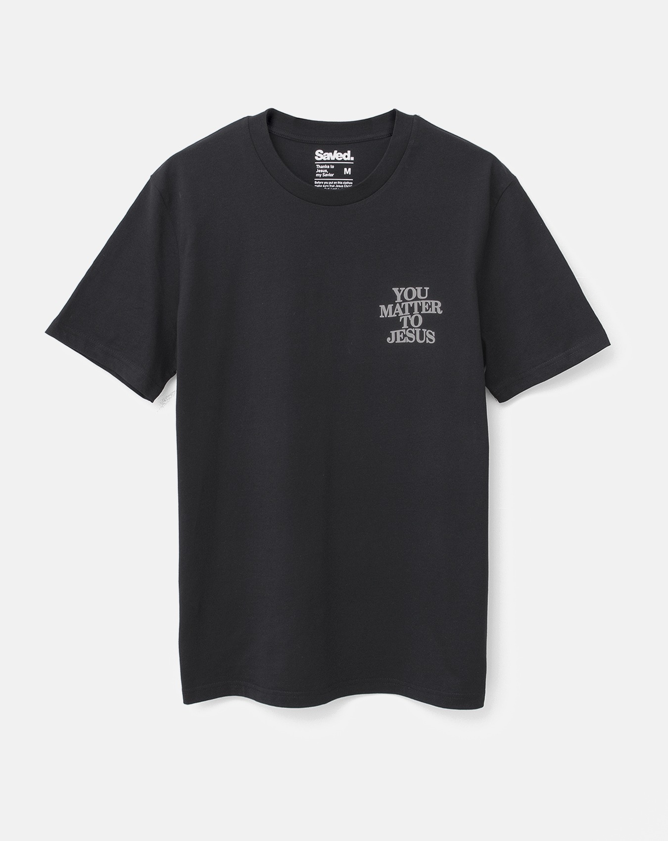 chrześcijańska koszulka z nadrukiem "You Matter To Jesus" kolor czarny
