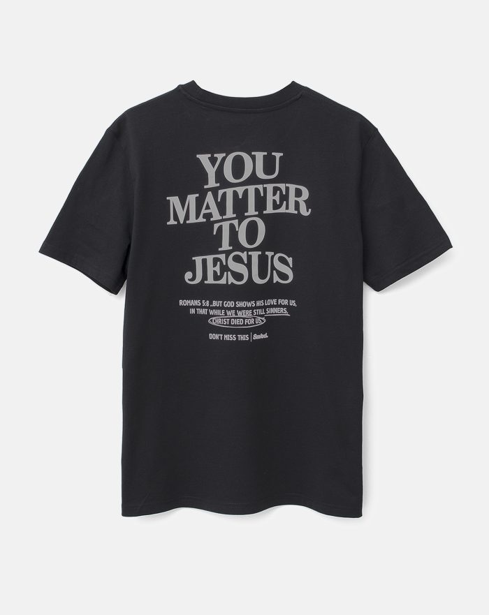 You matter to Jesus t-shirt chrześcijański kolor czarny