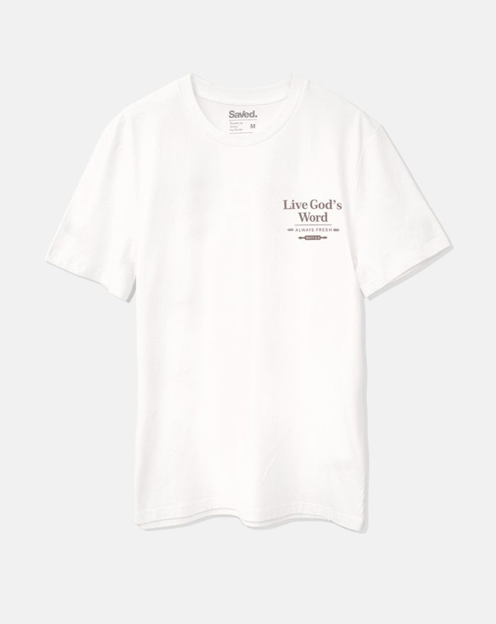 "Live God's Word". Koszulka z nadrukiem chrześcijańskim