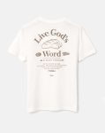 t-shirt chrześcijański z nadrukiem "Live God's Word".