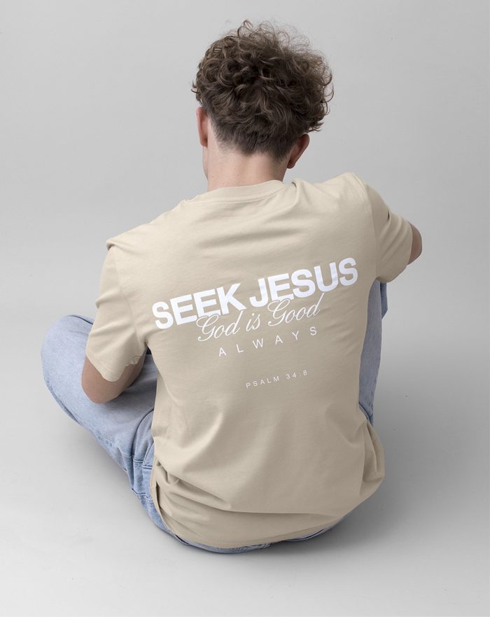 odzież chrześcijańska Seek Jesus God is Good