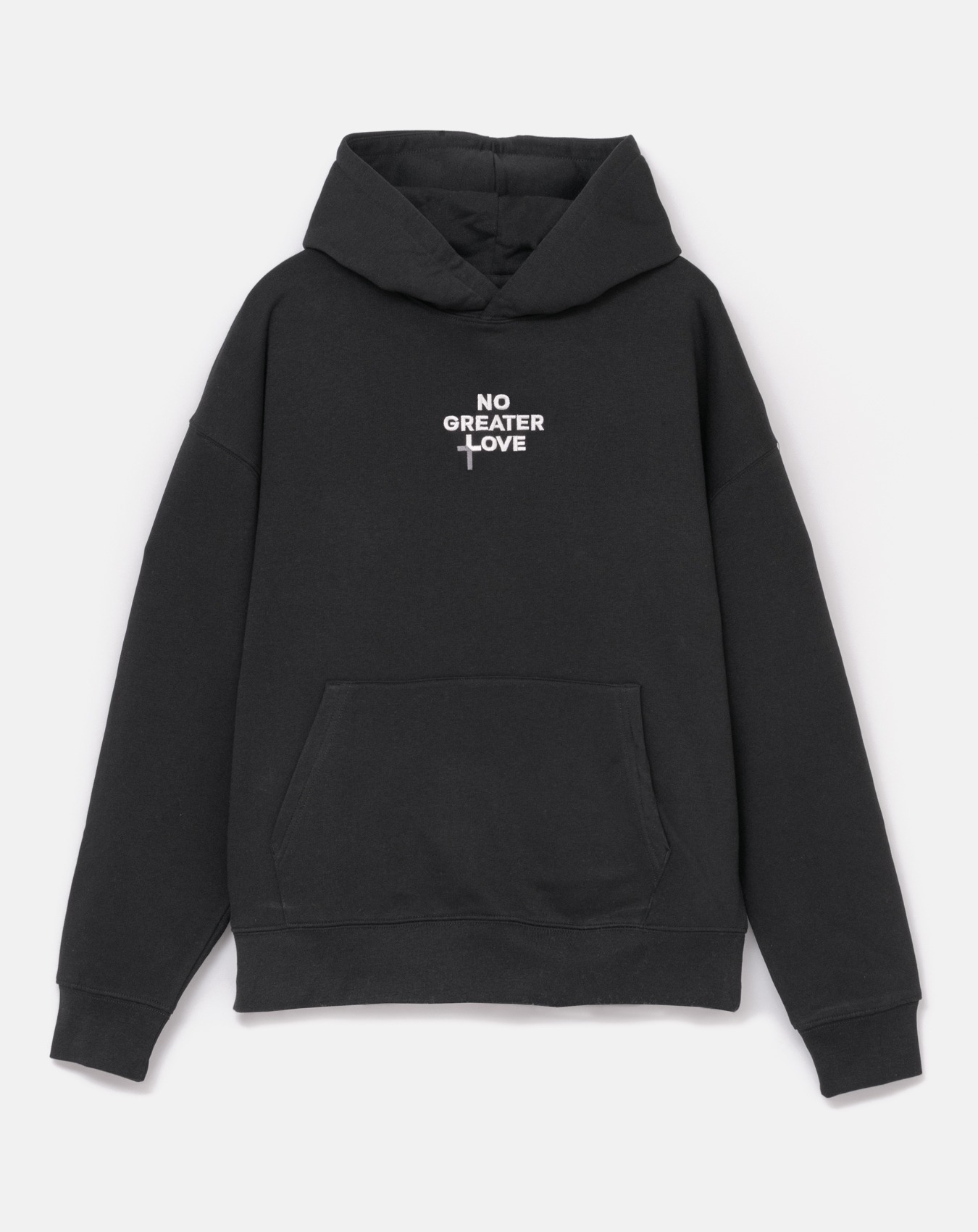 Bluza chrześcijańska z haftem No Greater Love kolor czarny