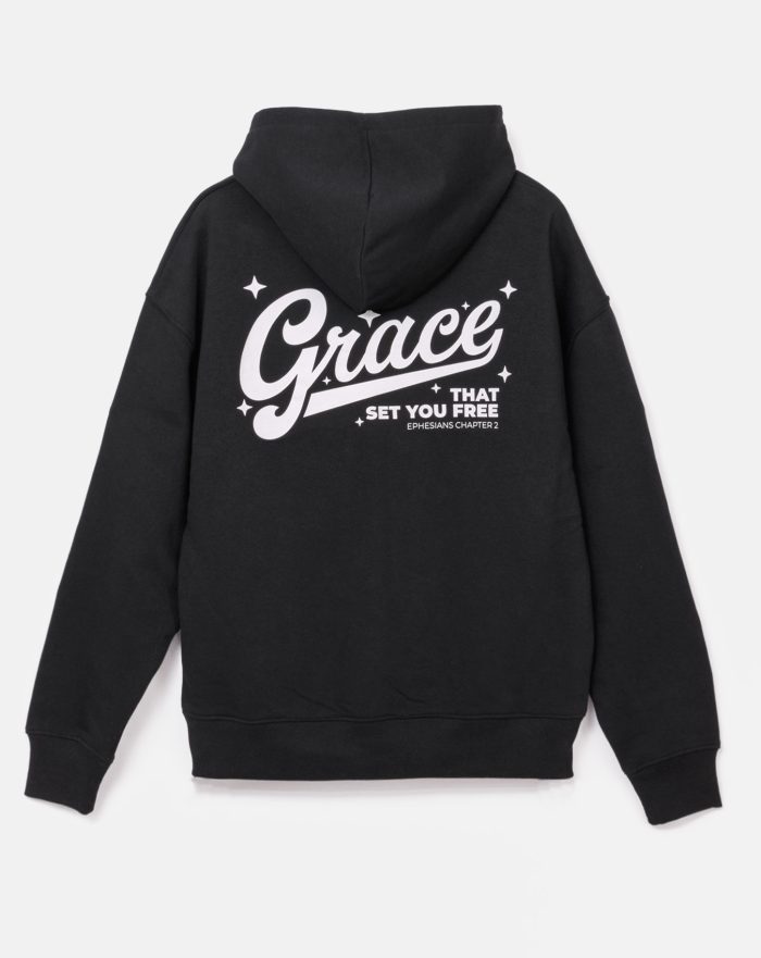 Bluza chrześcijańska z kapturem Grace That Set You Free marki Saved