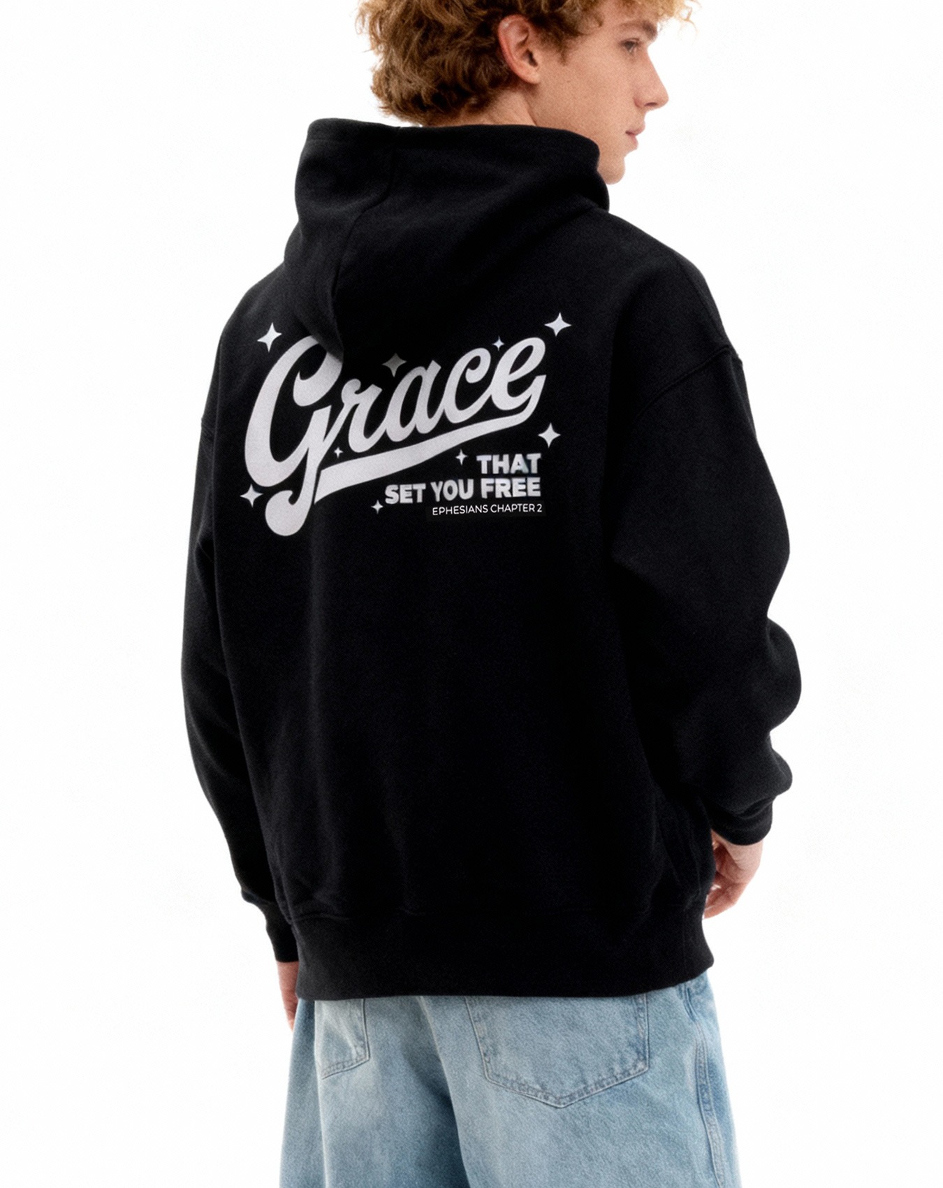 Bluza chrzescijanska Grace that set you free BLK 04