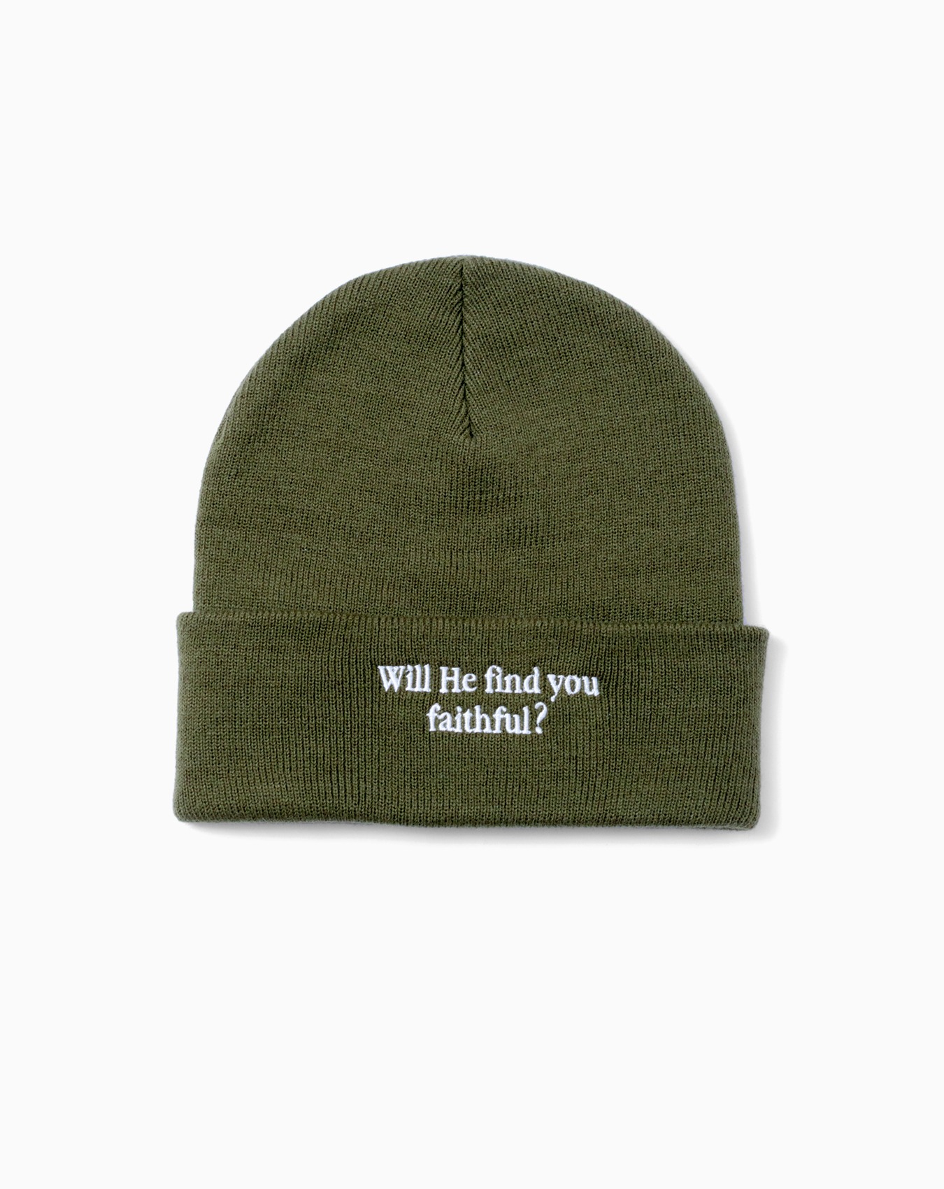 czapka chrześcijańska winter Beanie Will He find you faithful ?