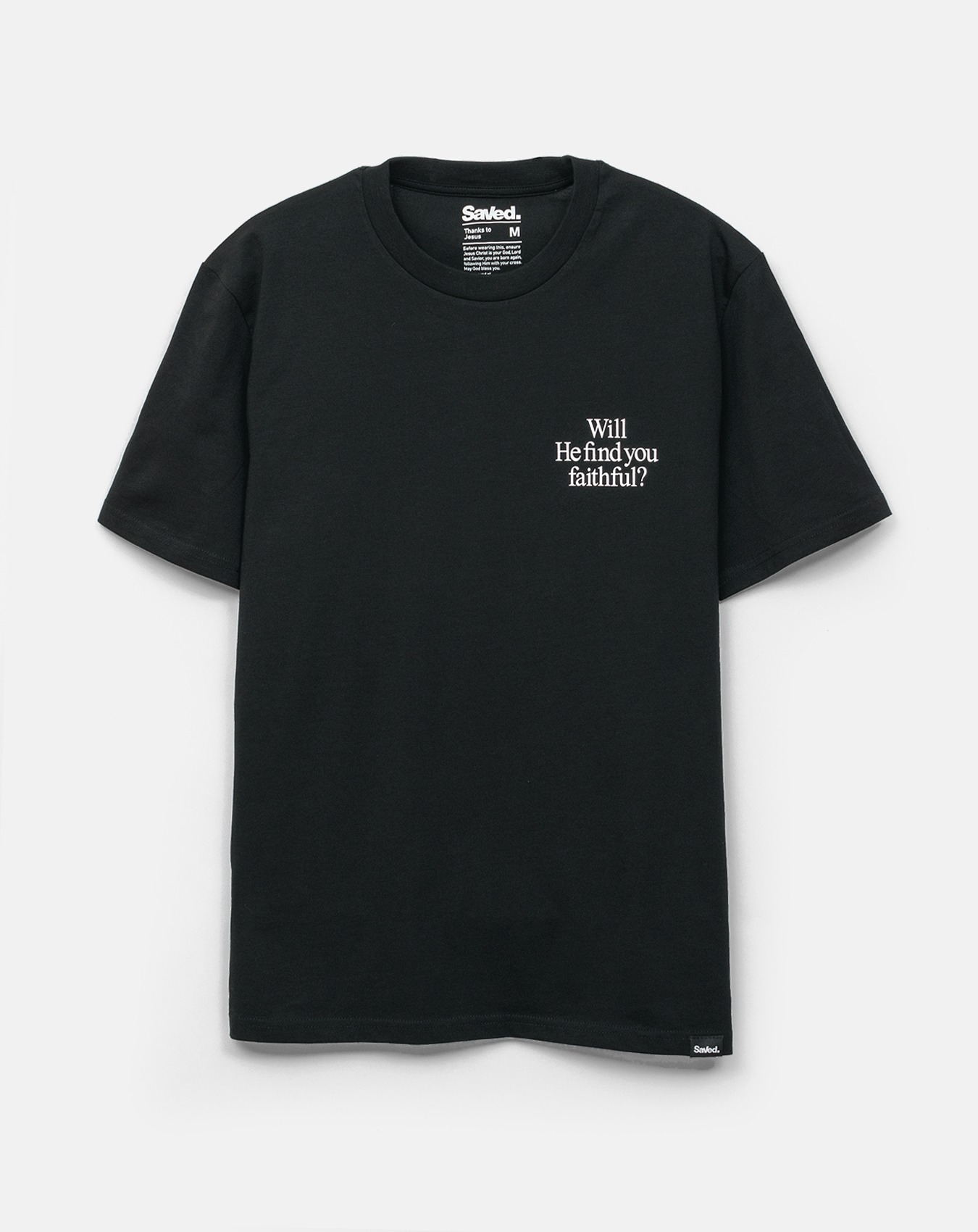 Koszulka chrzescijanska Will He find you faithful BLK 01c