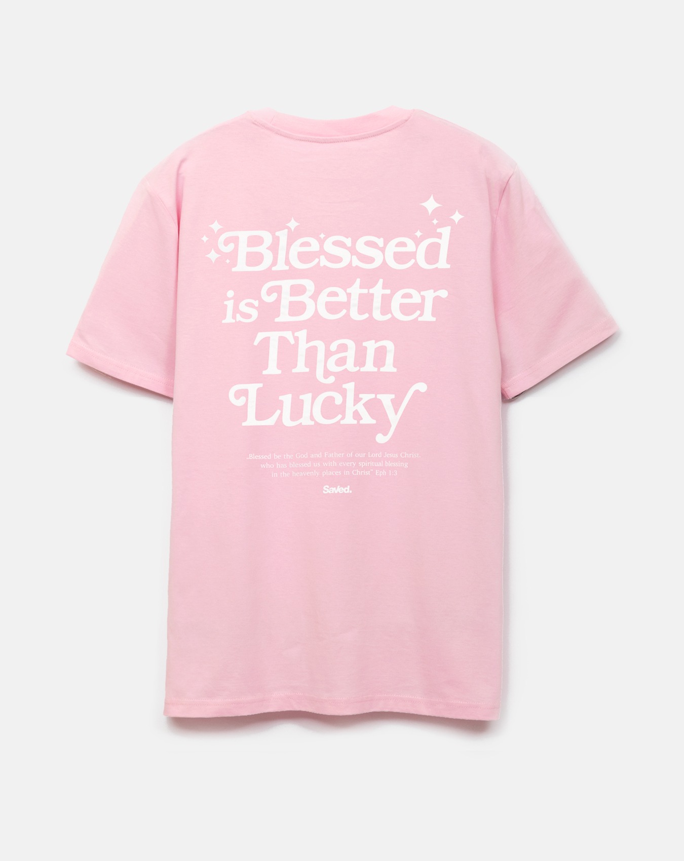 Koszulka Chrześcijańska damska. Blessed is Better Than Lucky