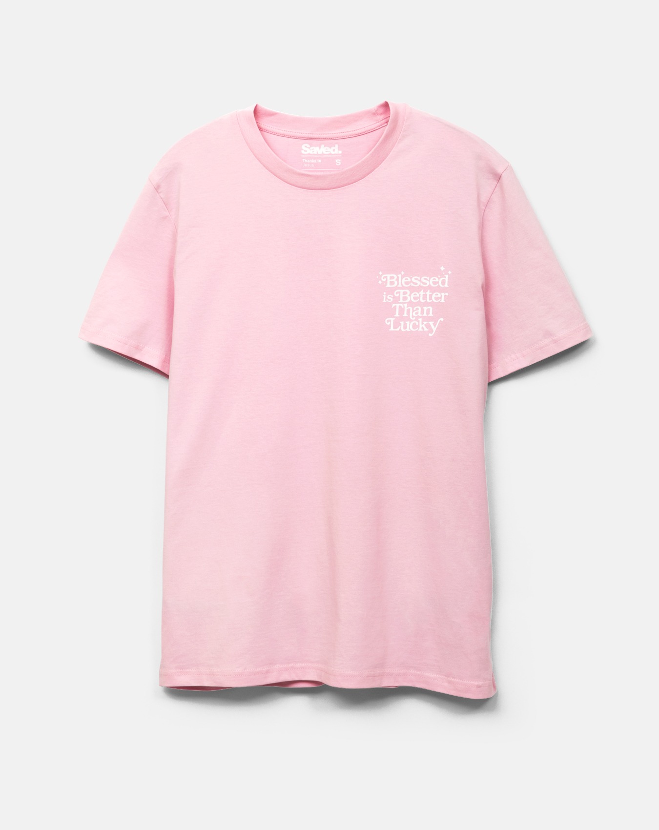 damska koszulka chrześcijańska w kolorze pink marki Saved.