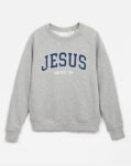 Bluza crewneck Jesus Can Save You. Nadruk z przodu